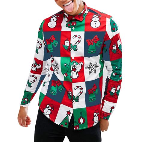 Mens christmas shirts long sleeve - Tipsy Elves Men's Hawaiian Shirt for Men - Vacation Wear Beach Shirts for Men - Short Sleeve Button Up Men's Summer Shirt 4.5 out of 5 stars 6,447 244 offers from $21.95